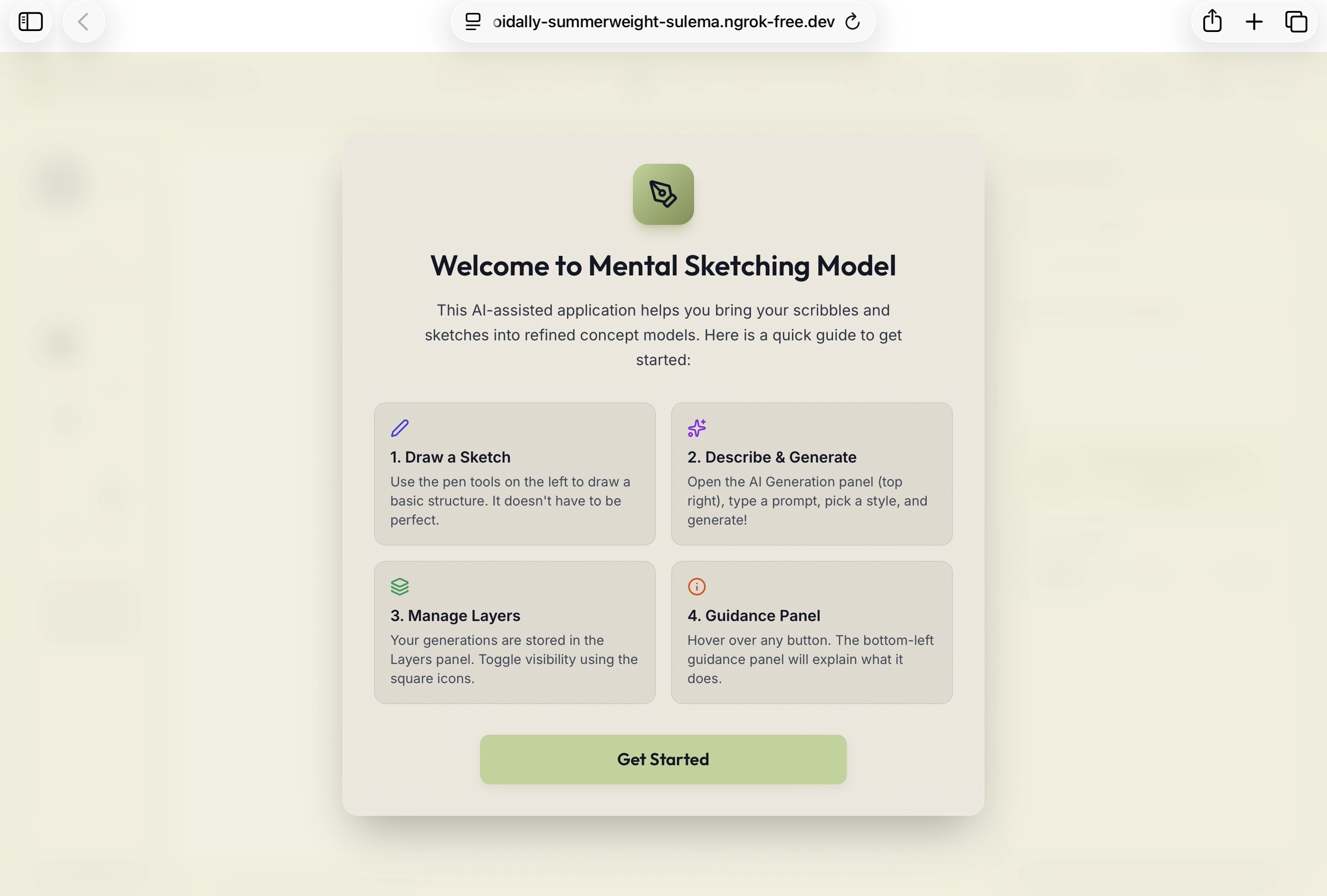 Application Home Page